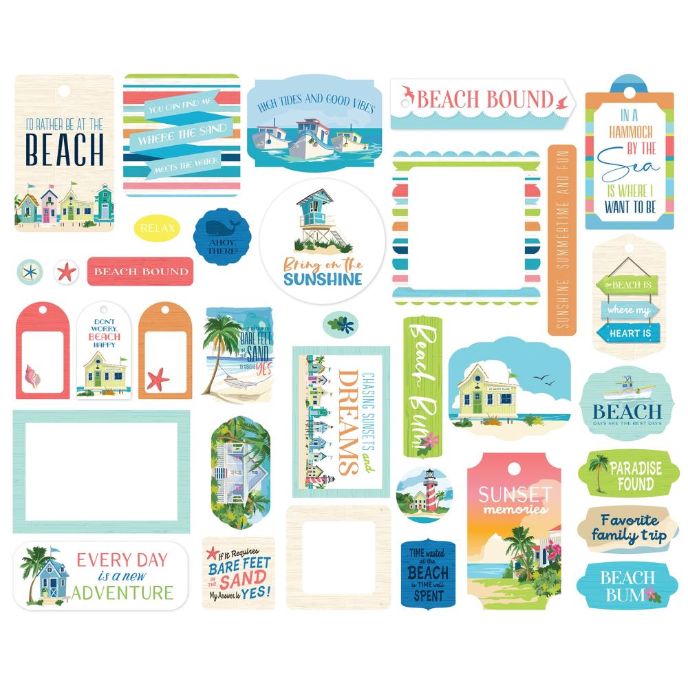 Carta Bella - Beach Town - Frames & Tags Ephemera