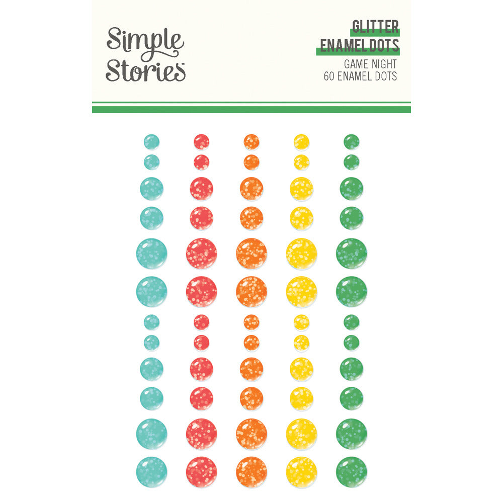 Simple Stories - Game Night - Glitter Enamel Dots