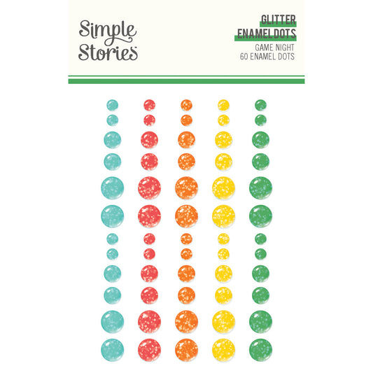 Simple Stories - Game Night - Glitter Enamel Dots