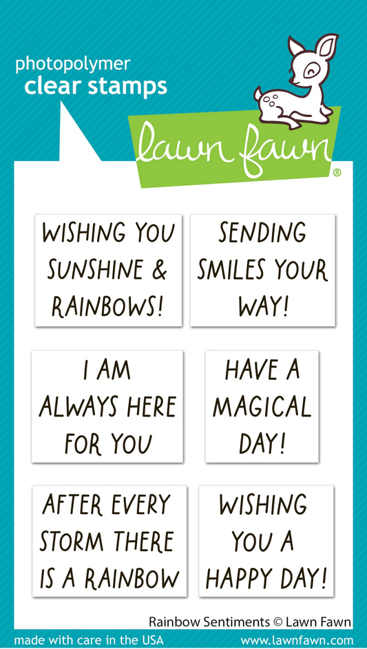 Lawn Fawn - Rainbow Sentiments Stamp Set
