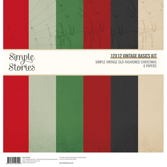 Simple Stories - Simple Vintage Old-Fashioned Christmas - Vintage Basics Kit