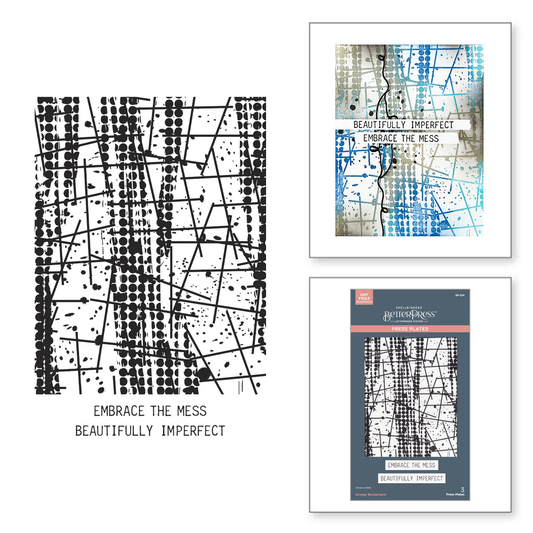 Spellbinders - BetterPress - Grungy Background Press Plate