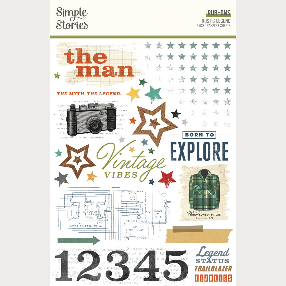 Simple Stories - Rustic Legend - Rub-Ons