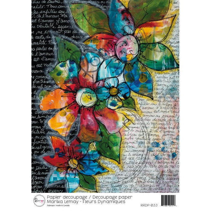 RonRon Designs - Rice Paper - Dynamic Flowers