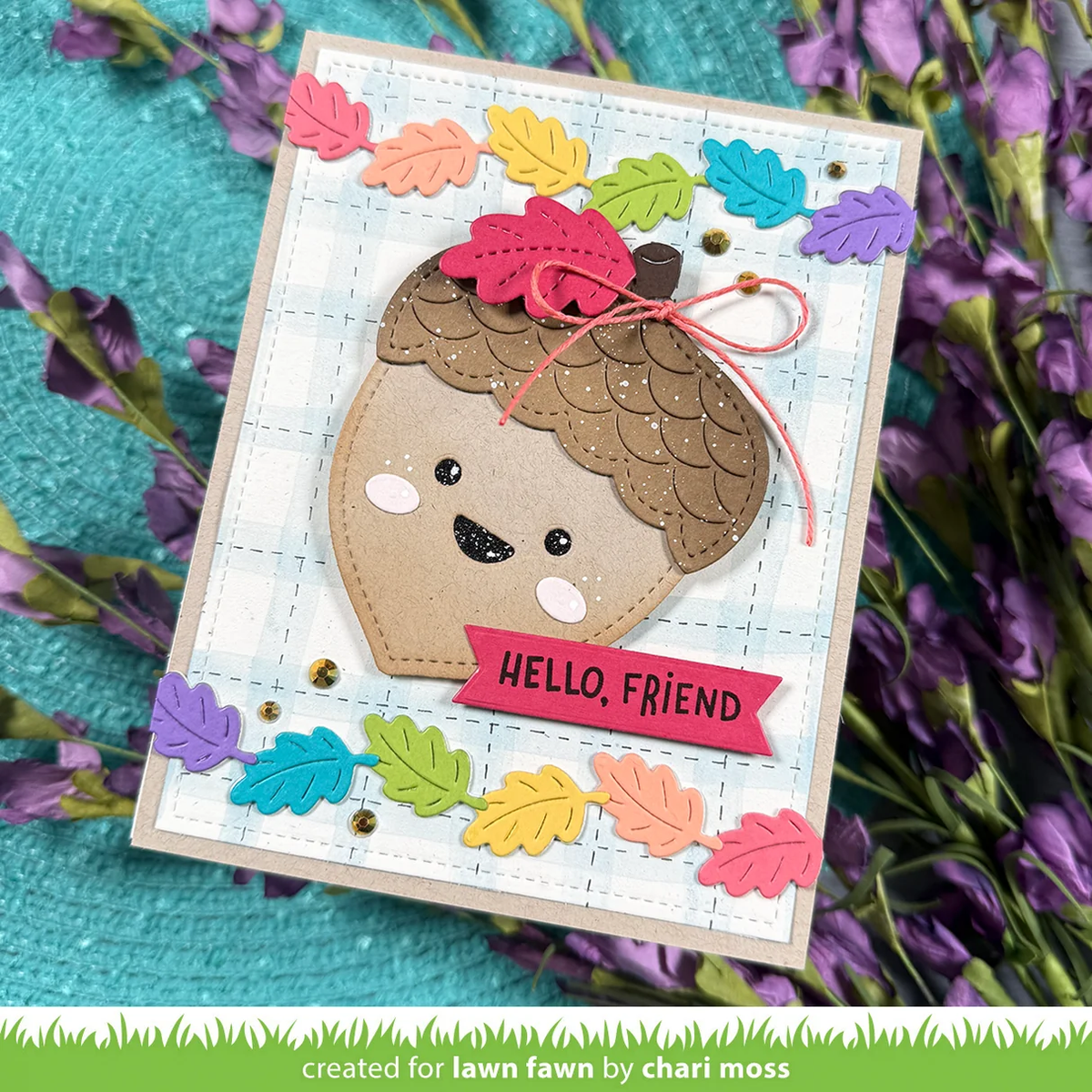Lawn Fawn - Outside in Stitched Acorn Die Set
