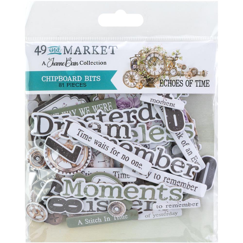 49 and Market - Echoes of Time - Chipboard Bits