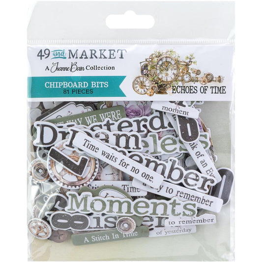 49 and Market - Echoes of Time - Chipboard Bits