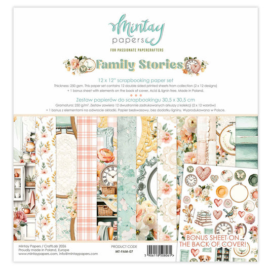 Mintay - Family Stories - 12x12 Paper Pad