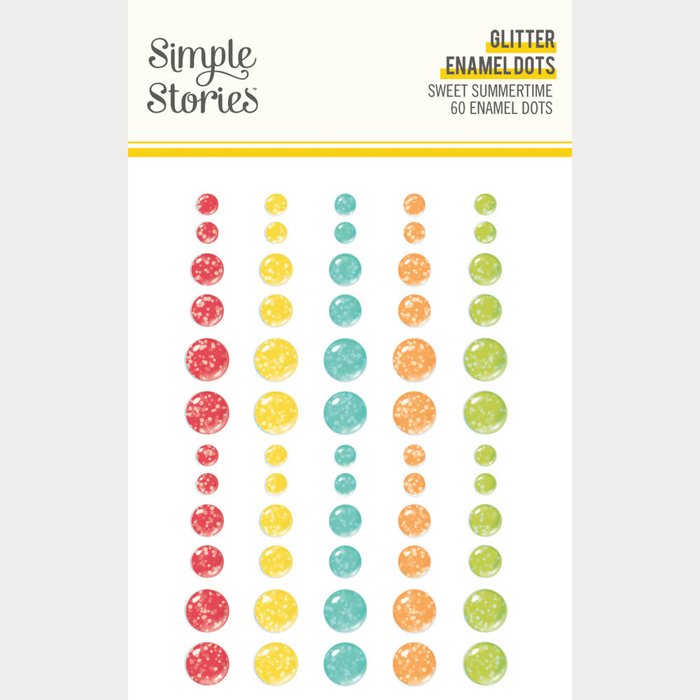 Simple Stories - Sweet Summertime - Glitter Enamel Dots