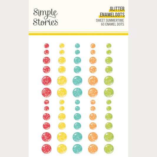 Simple Stories - Sweet Summertime - Glitter Enamel Dots