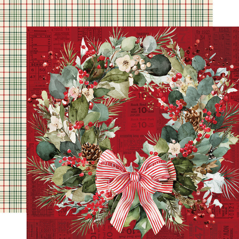 Simple Stories - Simple Vintage Old-Fashioned Christmas - Cardstock: Yuletide Memories