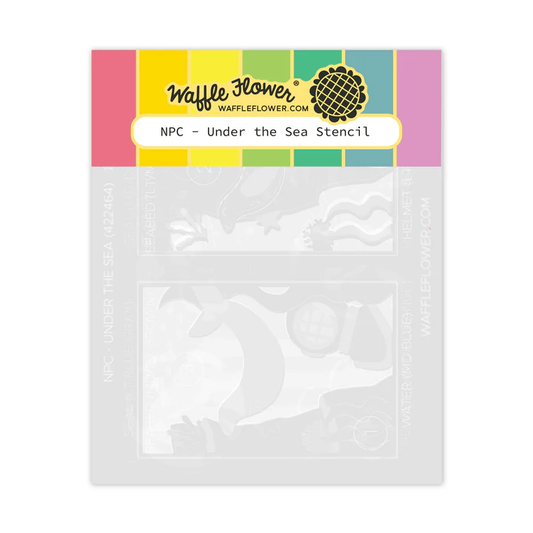 Waffle Flower - Nesting Postage Collage - Under the Sea Stencil Set