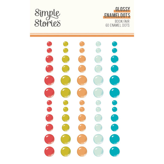 Simple Stories - Book Fair - Glossy Enamel Dots
