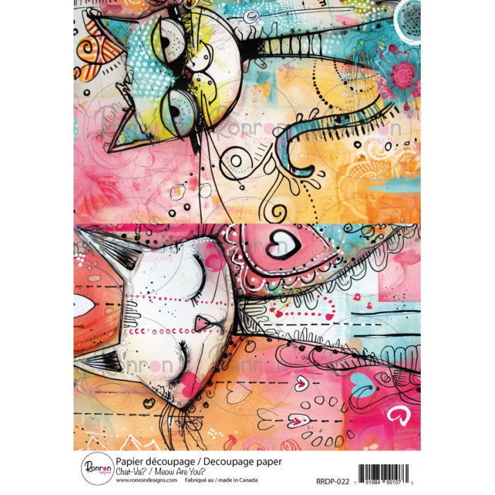 RonRon Designs - Rice Paper - Meow Are You?