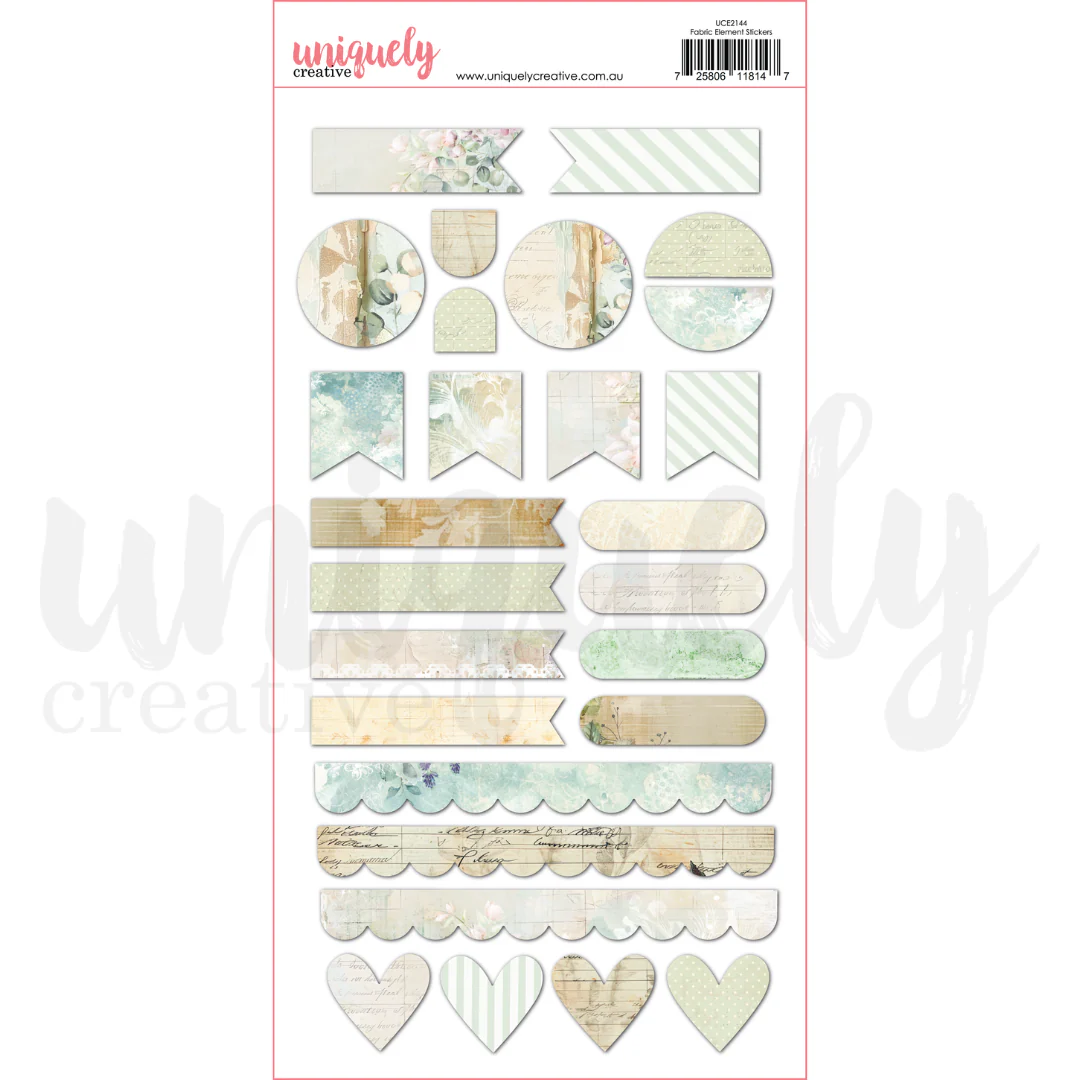 Uniquely Creative - Floral Archives - Fabric Element Stickers