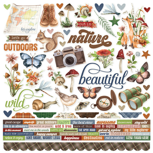 Simple Stories - Simple Vintage Woodlands - Cardstock Sticker Sheet