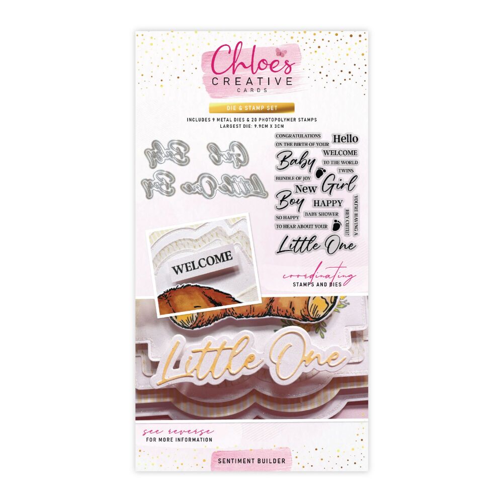 Chloe's Creative -Sentiment Builder Baby Stamp & Die Bundle
