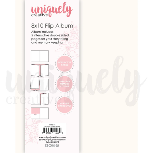 Uniquely Creative - 8x10 Flip Album - White