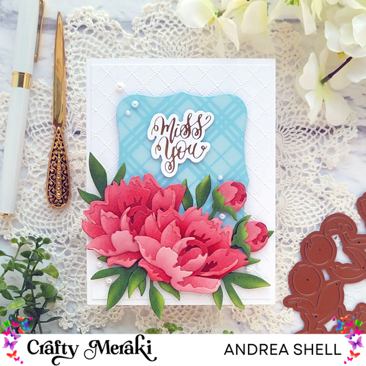Crafty Meraki - Artisan Flora Peony Die Set