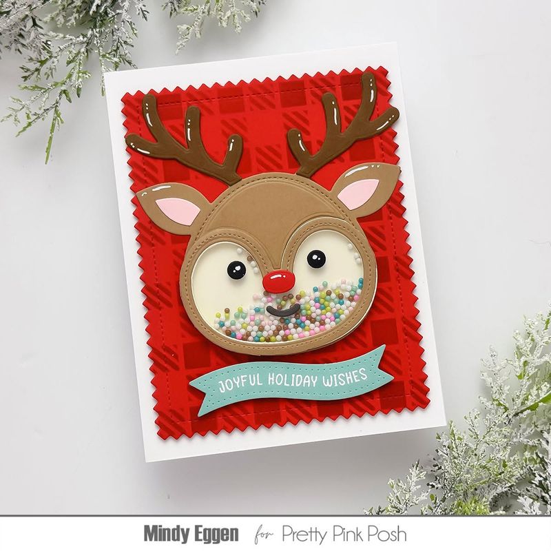 Pretty Pink Posh - Reindeer Face Shaker Die Set