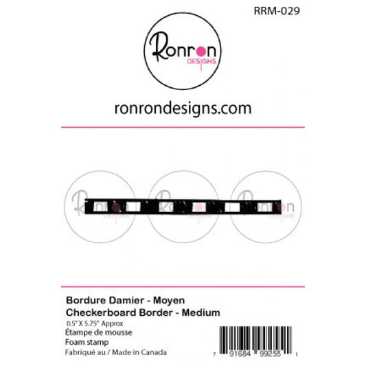 RonRon Designs - Foam Stamp - Checkerboard Border: Medium