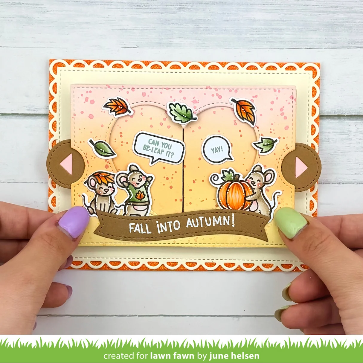 Lawn Fawn - Fall Mice Stamp, Die & Stencil Bundle