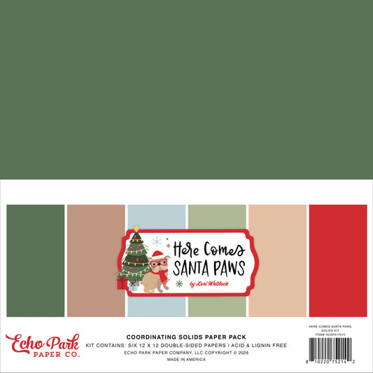 Echo Park - Here Comes Santa Paws - Solids Kit