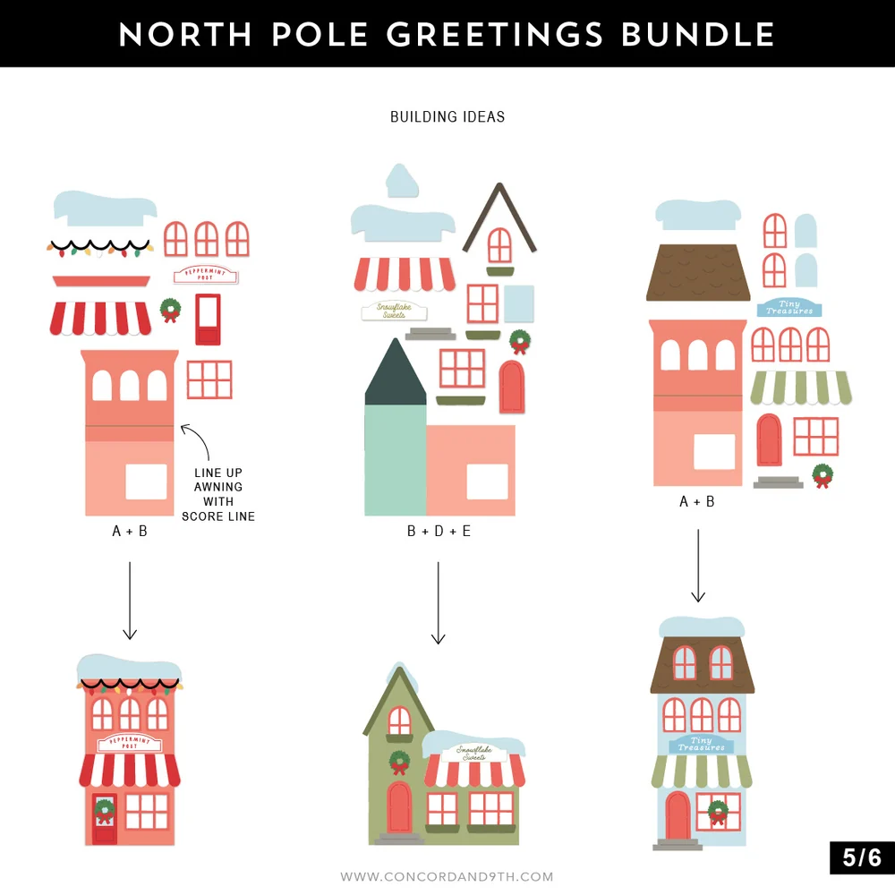 Concord & 9th - North Pole Greetings Stamp & Die Bundle