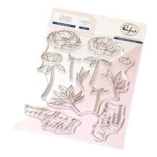 Pinkfresh - Blushing Blooms - Stamp, Die & Stencil Bundle