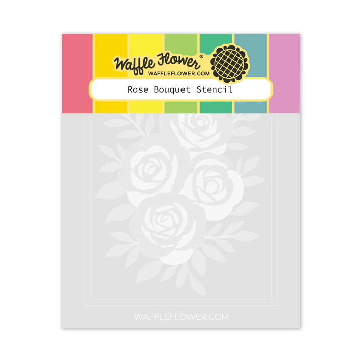 Waffle Flower - Rose Bouquet Stencil & Die Bundle