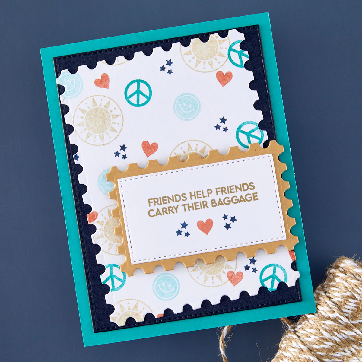 Spellbinders - Retro Suitcase and Sentiments Stamp & Die Bundle