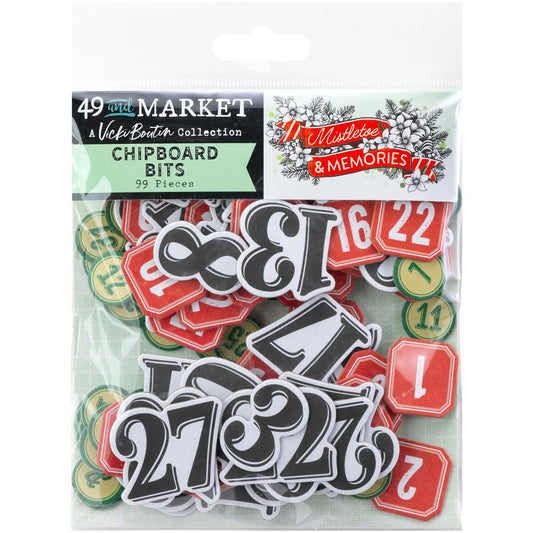49 and Market - Mistletoe & Memories - Chipboard Set: Bits