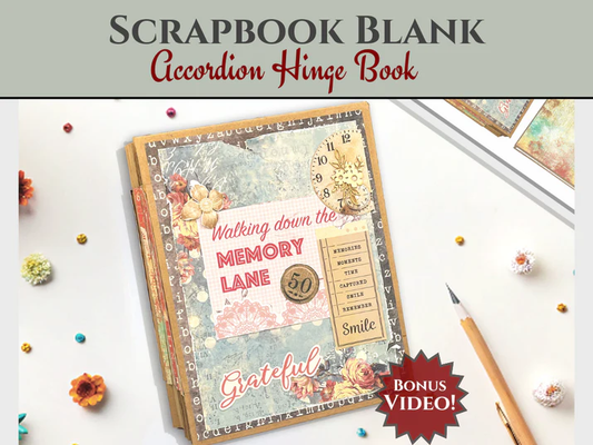 CrafTreat - Blank Precut Album Base - Accordion Hinge: Kraft