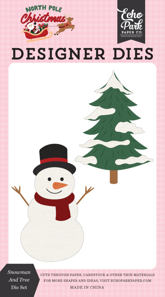 Echo Park - North Pole Christmas - Snowman and Tree Die Set