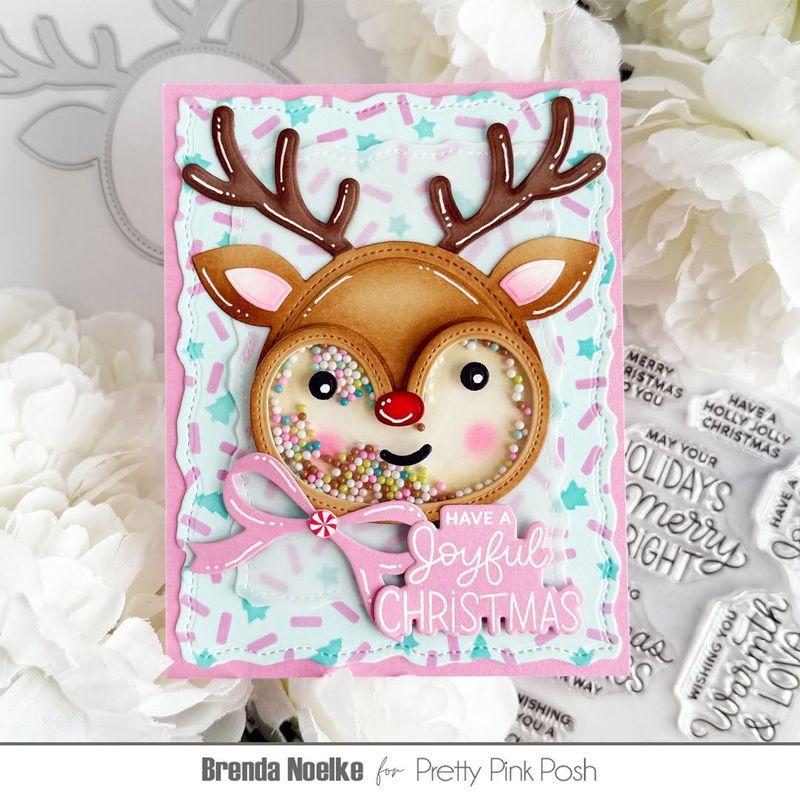 Pretty Pink Posh - Reindeer Face Shaker Die Set