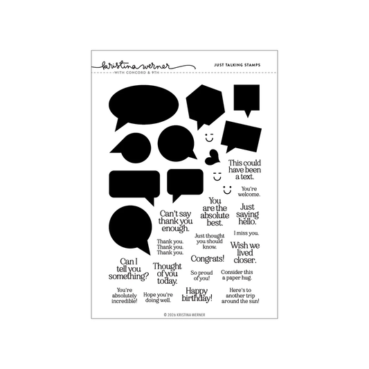 Concord & 9th - Just Talking Stamp & Die Bundle by Kristina Werner