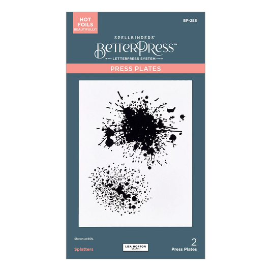 Spellbinders - BetterPress - Splatters Press Plate by Lisa Horton