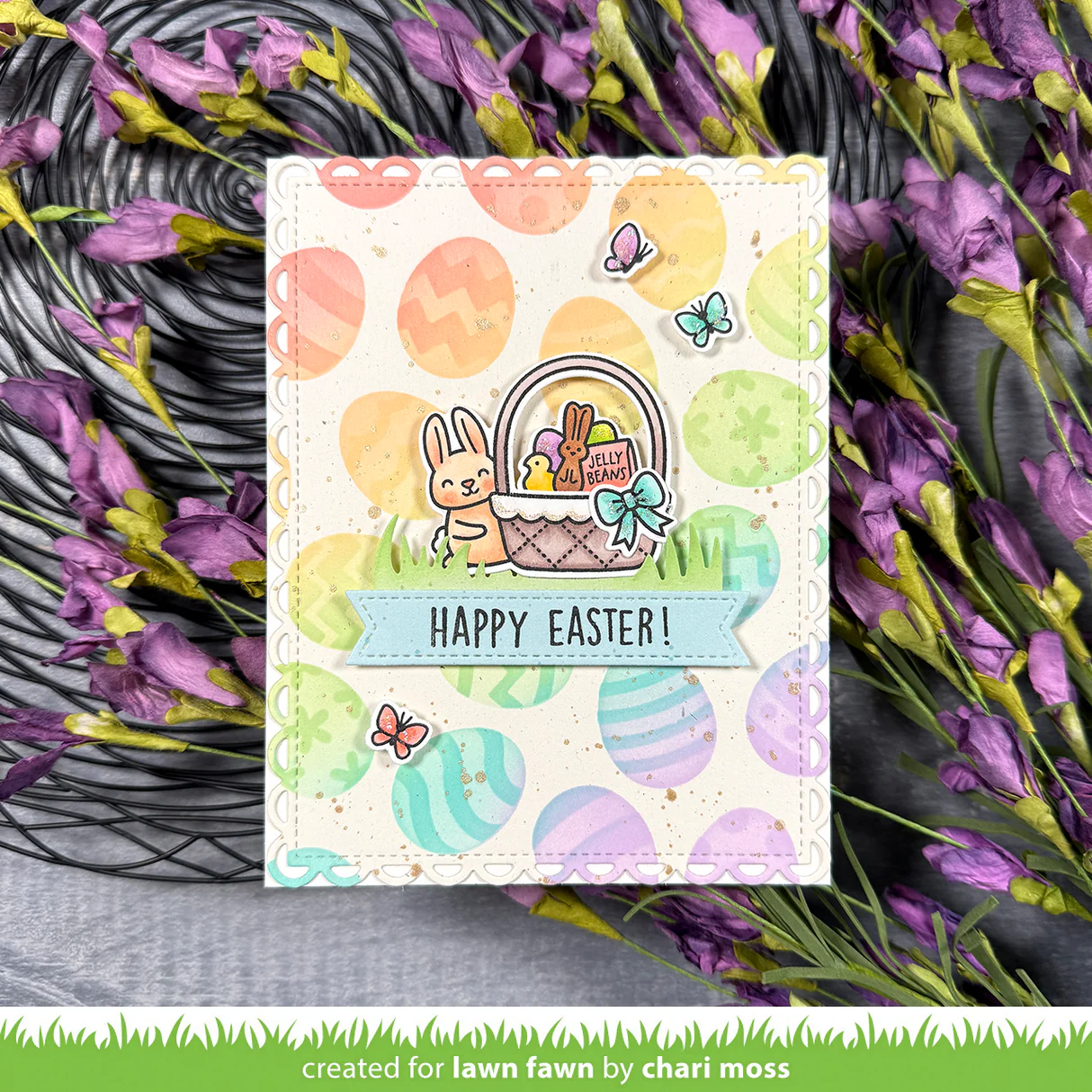 Lawn Fawn - Easter Egg Background Stencil Set