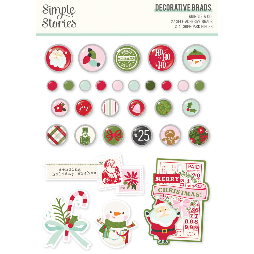 Simple Stories - Kringle & Co. - Decorative Brads