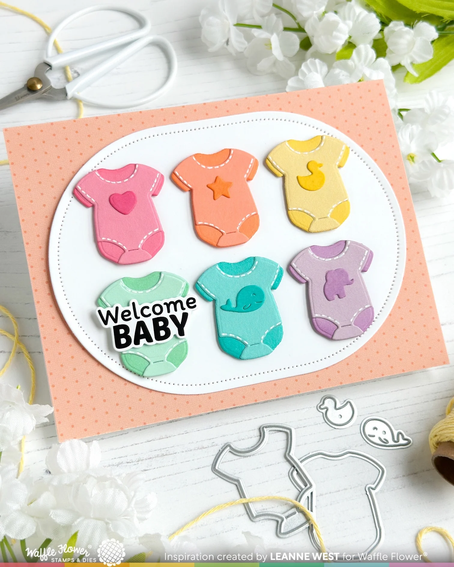 Waffle Flower - Baby Announcement Die Set