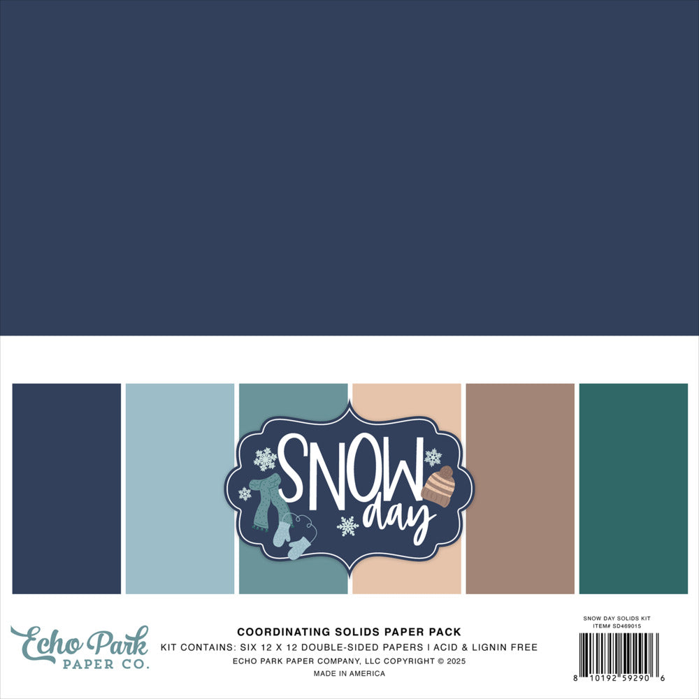 Echo Park - Snow Day - Solids Paper Pack