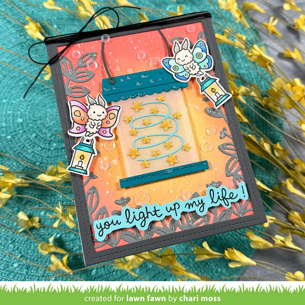 Lawn Fawn - I Like Cute Moths Stamp, Die & Stencil Bundle