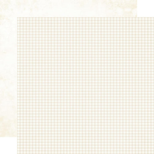Simple Stories - Simple Vintage Autumn Breeze - Basic Cardstock - Pearl Gingham