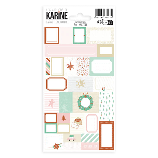 Les Ateliers de Karine - Carnet Enchante - Label Stickers