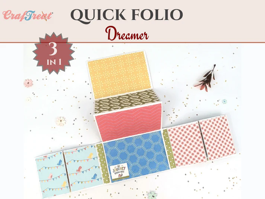 CrafTreat - Blank Quick Folio - Dreamer Folio 3 in 1