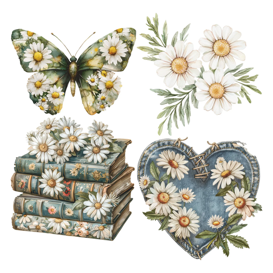 Simply Stated - Denim & Daisies - XL Ephemera