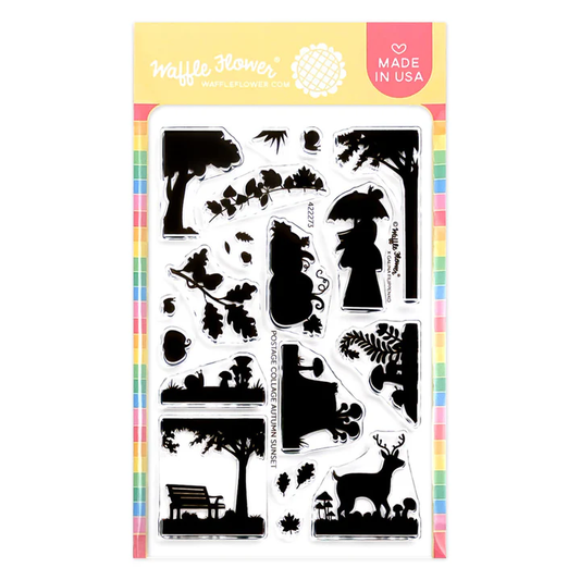 Waffle Flower - Postage Collage - Autumn Sunset Stamp Set
