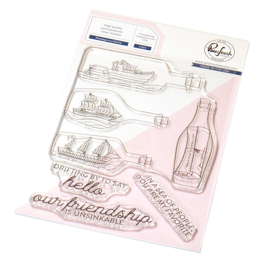 Pinkfresh - Message In a Bottle - Stamp, Die & Stencil Bundle