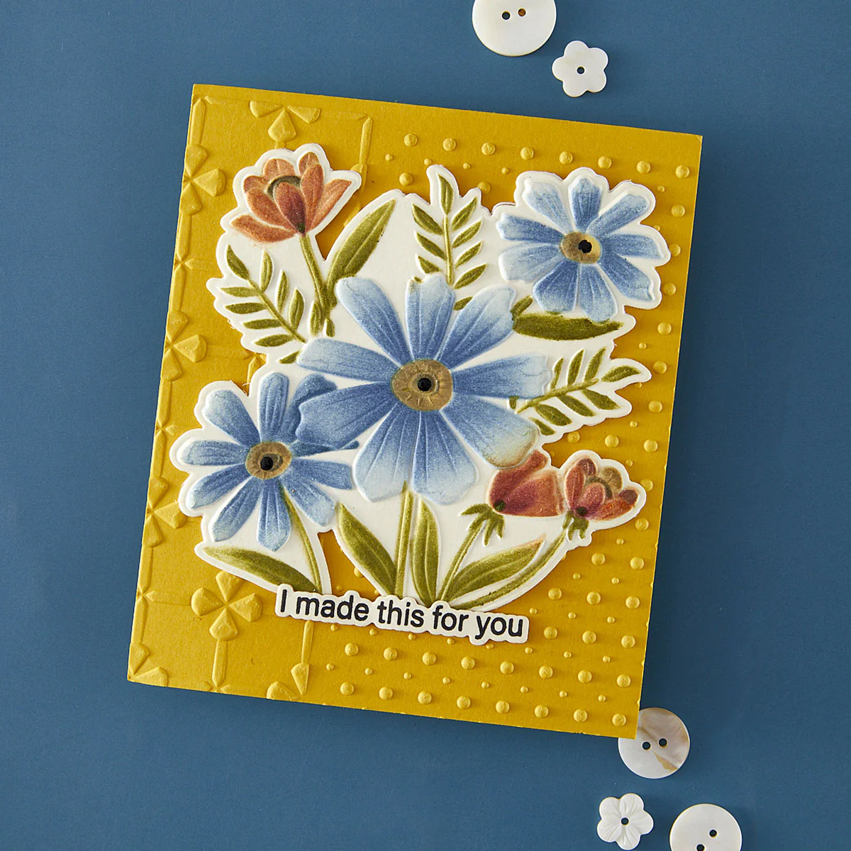 Spellbinders - Thank You Bouquet 3D Emboss & Cut Folder & Stencil Bundle