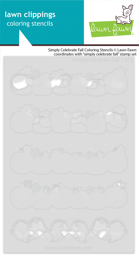 Lawn Fawn - Simply Celebrate Fall Coloring Stencil Set